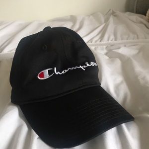 Black champion hat